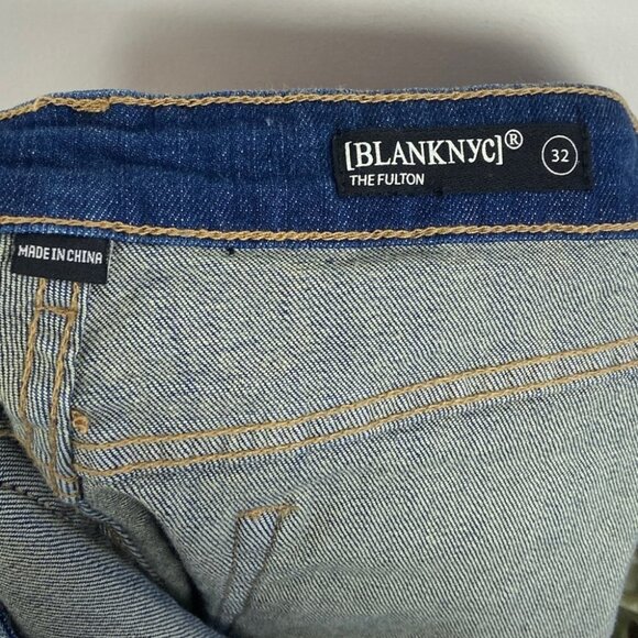 NEW Blank NYC The Fulton Dress Down Distress Jean Shorts Size 32 Denim High Rise - Picture 5 of 12